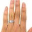 The Lera Ring, smallzoomed in top view on a hand