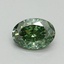 0.58 Ct. Fancy Vivid Green Oval Lab Grown Diamond