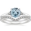 18KW Aquamarine Reverie Ring with Flair Diamond Ring (1/6 ct. tw.), smalltop view