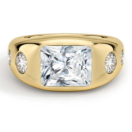 Sloane Flush Set Five Stone Diamond Dome Ring