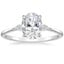 Platinum Petite Cometa Three Stone Diamond Ring, smalltop view