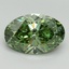 3.22 Ct. Fancy Vivid Green Oval Lab Grown Diamond