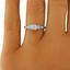 The Finley Ring, smalltop view on a hand