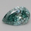 1.51 Ct. Fancy Vivid Green Pear Lab Grown Diamond