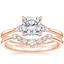 14K Rose Gold Aria Contoured Diamond Bridal Set