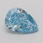 0.99 Ct. Fancy Vivid Blue Pear Lab Grown Diamond