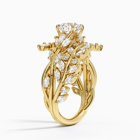18K Yellow Gold Secret Garden Wrap Diamond Ring