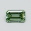 0.52 Ct. Fancy Vivid Pacific Green Emerald Lab Grown Diamond