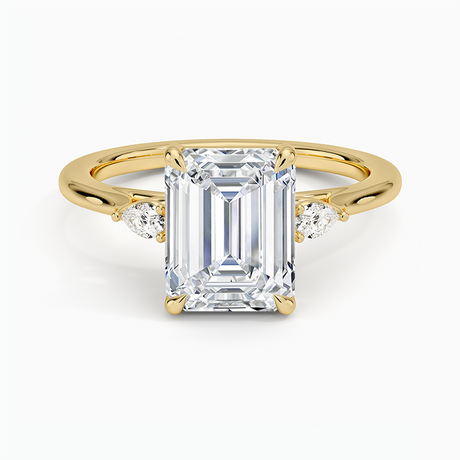 Three Stone Pear Engagement Ring - Aria