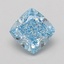 1.01 Ct. Fancy Vivid Blue Cushion Lab Grown Diamond