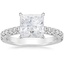 18K White Gold Sienna Half Coverage Diamond Ring, smalltop view