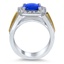 Two-Toned Milgrain Halo Ring, smallside view
