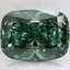 3.16 Ct. Fancy Vivid Pacific Green Cushion Lab Grown Diamond