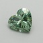 1.00 Ct. Fancy Vivid Green Heart Lab Grown Diamond