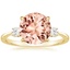 18K Yellow Gold Petite Selene Three Stone Diamond Ring (1/10 ct. tw.), smalltop view