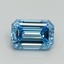 1.08 Ct. Fancy Vivid Blue Emerald Lab Grown Diamond