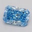 1.00 Ct. Fancy Vivid  Blue Radiant Lab Grown Diamond