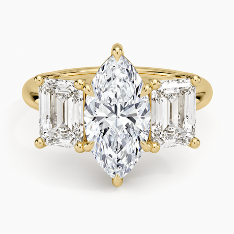 18K Yellow Gold Luxe Rhiannon Three Stone Diamond Ring (1 1/10 ct. tw.)