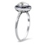 The Allie Ring, smalltop view on a hand