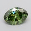 3.81 Ct. Fancy Vivid  Green Oval Lab Grown Diamond