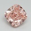 5.01 Ct. Fancy Vivid Pink Cushion Lab Grown Diamond