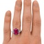 The Bethanie Ring, smallzoomed in top view on a hand