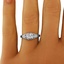 The Kira Ring, smalltop view on a hand