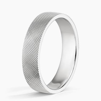 Mojave Maverick 5mm Wedding Ring in 18K White Gold