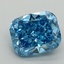 1.51 Ct. Fancy Vivid Blue Cushion Lab Grown Diamond