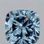 3.07 Ct. Fancy Vivid Blue Cushion Lab Grown Diamond