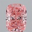 1.52 Ct. Fancy Vivid Pink Cushion Lab Grown Diamond