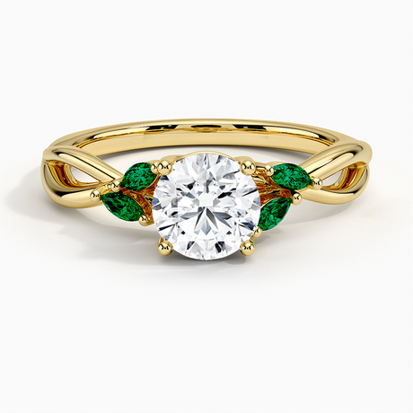 Engagement Ring With Emeralds