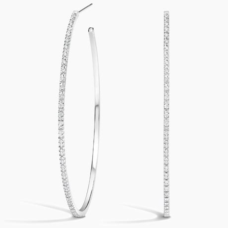 Large Diamond Hoop Earrings