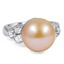 The Napoliana Ring, smallzoomed in top view on a hand