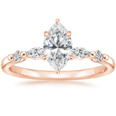 14K Rose Gold Petite Versailles Diamond Bridal Set (3/8 ct. tw.)