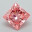1.46 Ct. Fancy Vivid Pink Princess Lab Grown Diamond