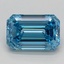 1.01 Ct. Fancy Vivid Blue Emerald Lab Grown Diamond