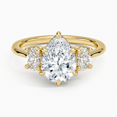 Oval-Cut Three Stone Diamond Ring