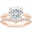 14KR Moissanite Freesia Ring with Curved Versailles Diamond Ring, smalltop view
