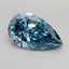 7.02 Ct. Fancy Vivid  Blue Pear Lab Grown Diamond