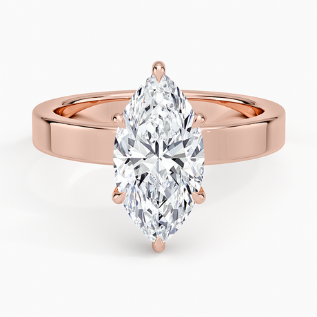 14K Rose Gold Peyton 3mm Solitaire Ring