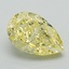 1.13 Ct. Fancy Intense Yellow Pear Lab Grown Diamond