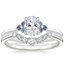 Platinum Indigo Melody Diamond Ring with Aria Contoured Diamond Ring (1/6 ct. tw.)