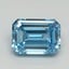 0.99 Ct. Fancy Vivid Blue Emerald Lab Grown Diamond