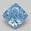 2.07 Ct. Fancy Vivid Blue Cushion Lab Grown Diamond