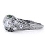 The Cassie Ring, smallzoomed in top view on a hand