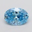 3.01 Ct. Fancy Blue Oval Lab Grown Diamond