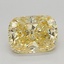 1.11 Ct. Fancy Intense  Yellow Cushion Lab Grown Diamond
