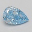 1.06 Ct. Fancy Vivid Blue Pear Lab Grown Diamond