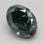 3.13 Ct. Fancy Deep Bluish Green Oval Lab Grown Diamond